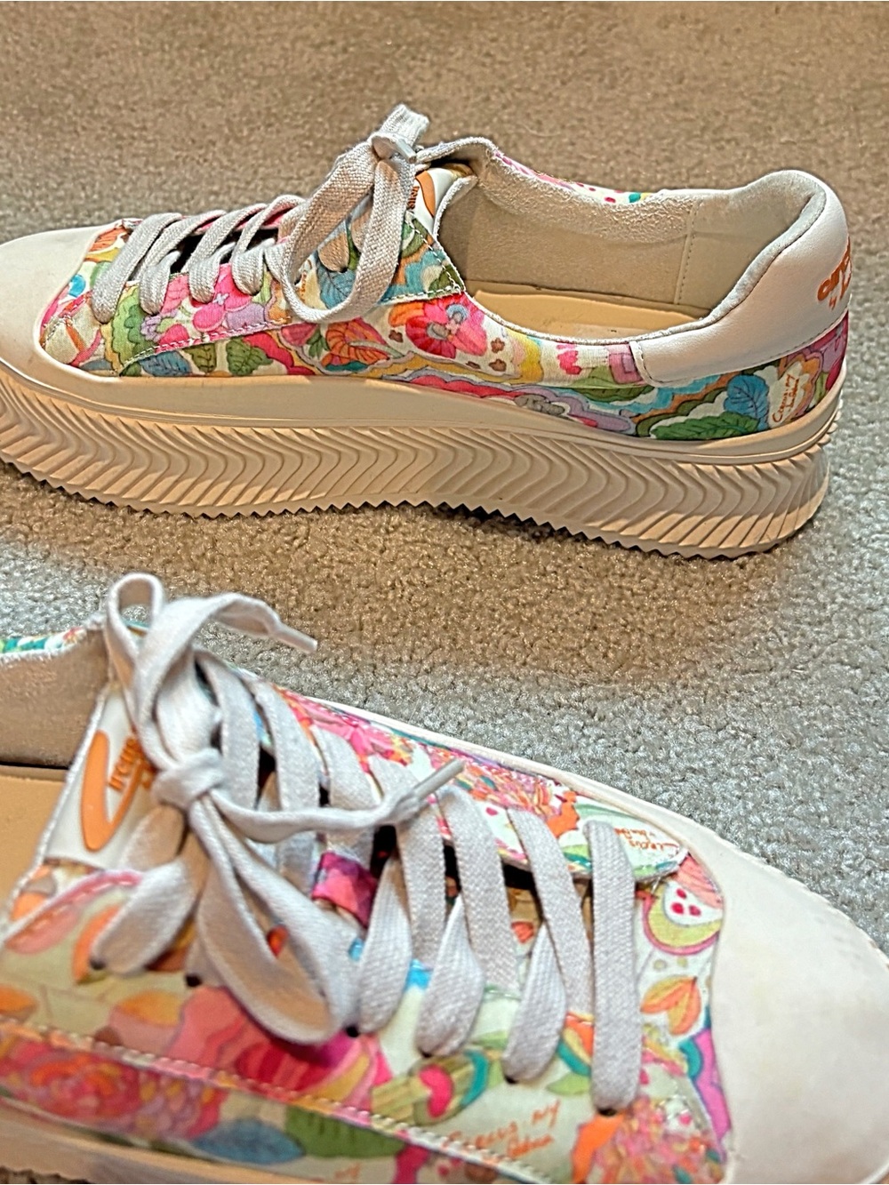 Circus NY by Sam Edelman Tatum Flower Platform Sneakers Size 10 - Picture 7 of 12